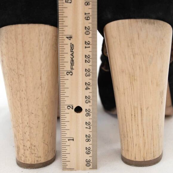 Belle Sigerson Morrison Black Suede Open Toe Suede Sandals Size 8.5 - Picture 5 of 12